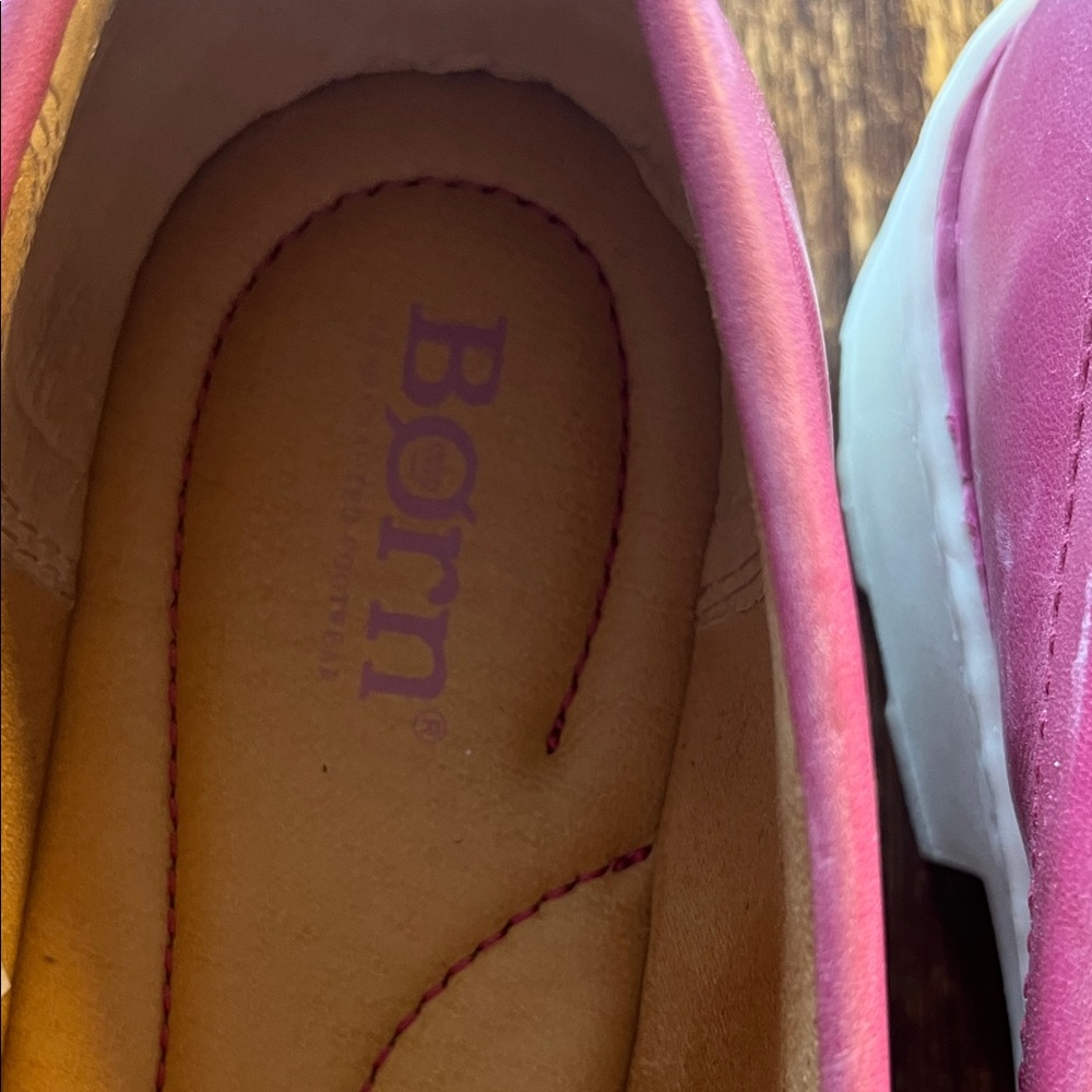 Born Pink Leather Slip-On loafers - Picture 2 of 4
